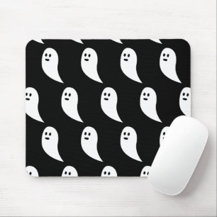 Mousepad Ghost Halloween - padrão branco preto