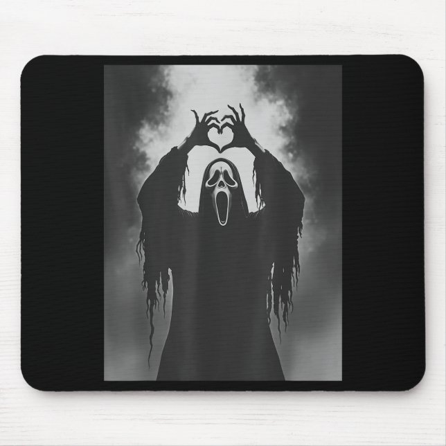 Mousepad Ghost Heart Hands Y Face Horror Ster Halloween  (Frente)