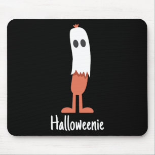Mousepad Ghost Hot Dog Halloweenie Figurume Divertido Comid