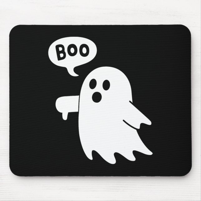 Mousepad Ghost Screaming Boo Desaprovando o Halloween do Fa (Frente)