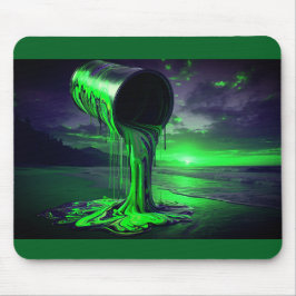 Mousepad Giant Paint Can Pours Paint Onto Sunset Beach