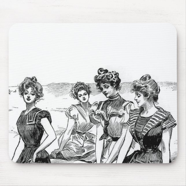 Mousepad Gibson Girls na Praia (Frente)
