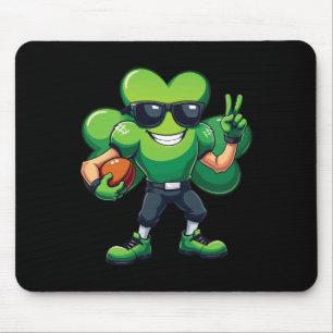 Mousepad Gif divertido do Dia de São Patrício com trevo jog