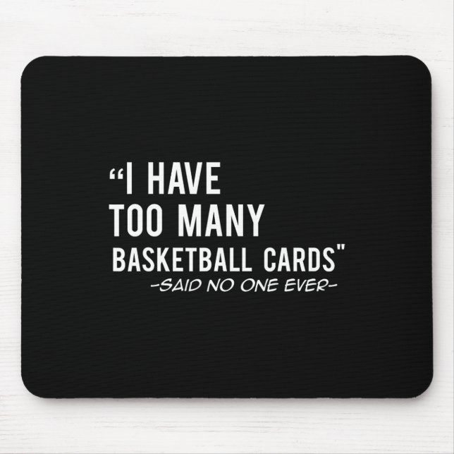 Mousepad Gift do Coletor de Cartões de Basquete Diversos (Frente)