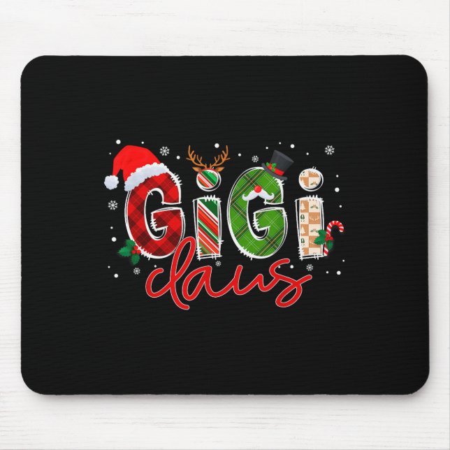 Mousepad Gigi Claus Santa Claus Family Matching Christmas P (Frente)