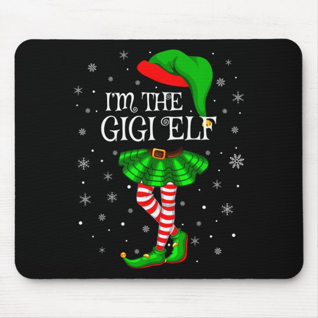 Mousepad Gigi Elf Christmas Matching Family Women Girls Elf (Frente)