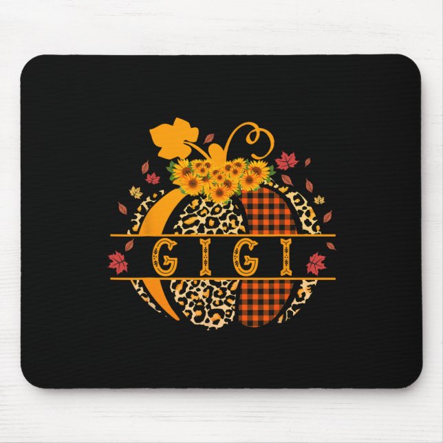 Mousepad Gigi Leopard Imprime Pumpkin Para Avós Gigi Mulher (Frente)