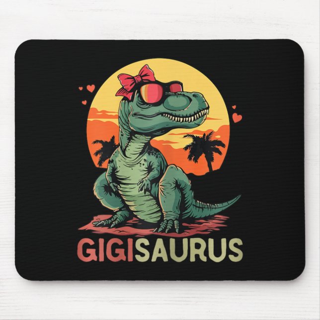 Mousepad Gigisaurus Dino Dinosaur Gigi-saurus T-rex Funny T (Frente)