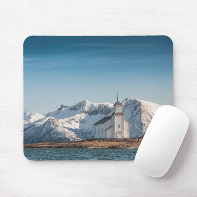 Mousepad Gimsoy Church Lofoten Noruega (Com mouse)