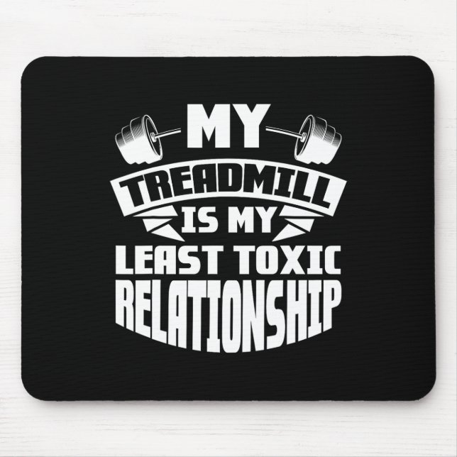 Mousepad Ginásio musculação a minha passadeira é a minha re (Frente)