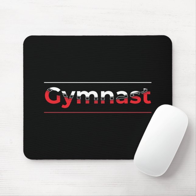 Mousepad Ginasta - Palavra de Ginástica Moderna Minimalista (Com mouse)