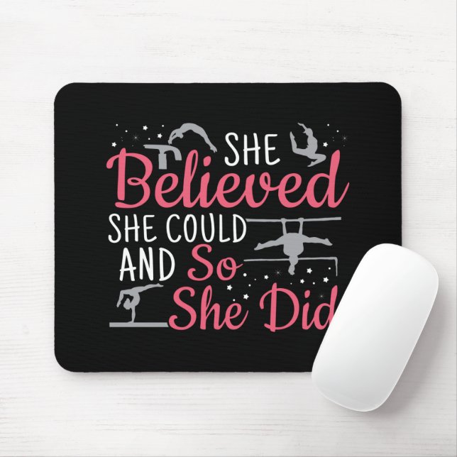 Mousepad Ginástica feminina - Acreditava que poderia (Com mouse)