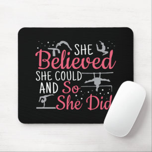 Mousepad Ginástica Feminina - Ela Acreditava Que Conseguiri