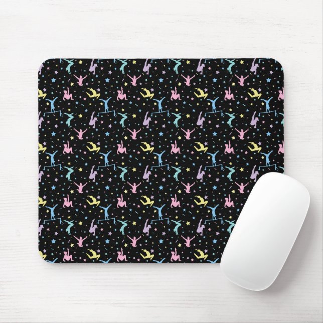 Mousepad Ginástica Feminina Ginastas com Estrelas (Com mouse)