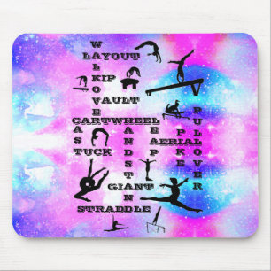 Mousepad Ginástica Habilita Holograma Palavra Cruzada Mouse