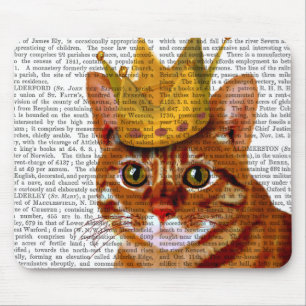 Mousepad Ginger Cat com Crown Portrai