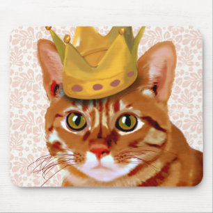 Mousepad Ginger Cat com Retrato Coroa