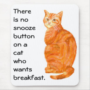 Mousepad 'Ginger Cat' com Slogan Engraçado