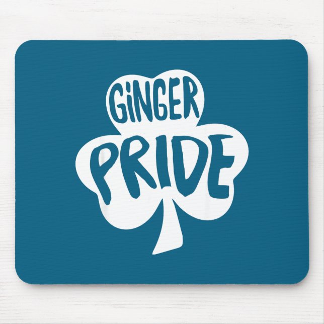 Mousepad Ginger Pride Funny St Patricks Day Shirt Irish  (Frente)