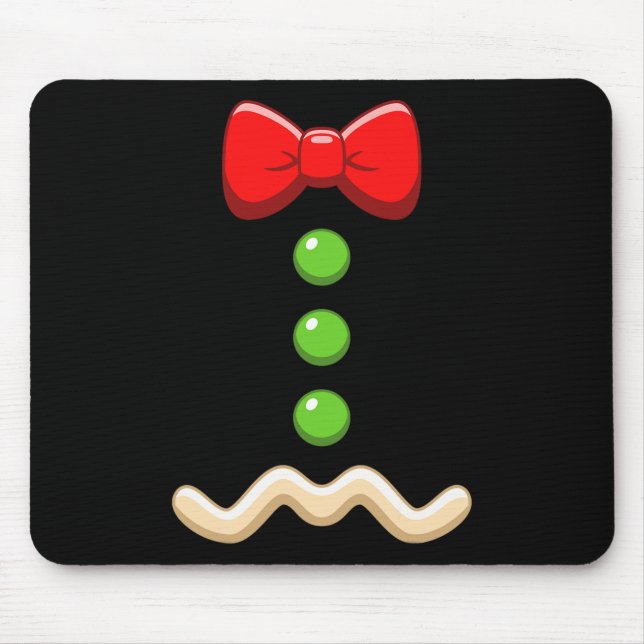 Mousepad Gingerbird Man Costume Natal Cookie (Frente)