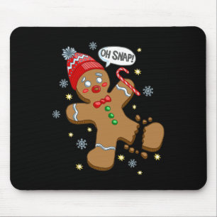 Mousepad Gingerbird Man Oh Snap Christmas