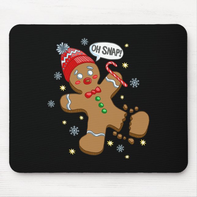 Mousepad Gingerbird Man Oh Snap Christmas (Frente)
