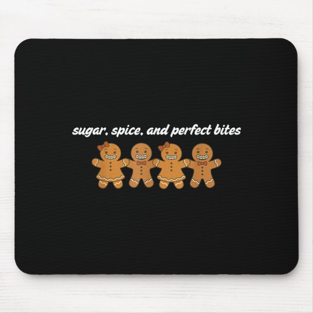 Mousepad Gingerbread Dental Christmas Ortho Squad Orthodont (Frente)