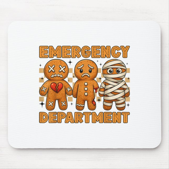 Mousepad Gingerbread Emergency Department Christmas Nurse D (Frente)