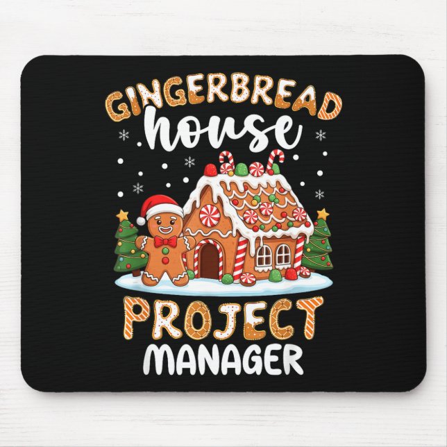 Mousepad Gingerbread House Project Manager Christmas Cookie (Frente)