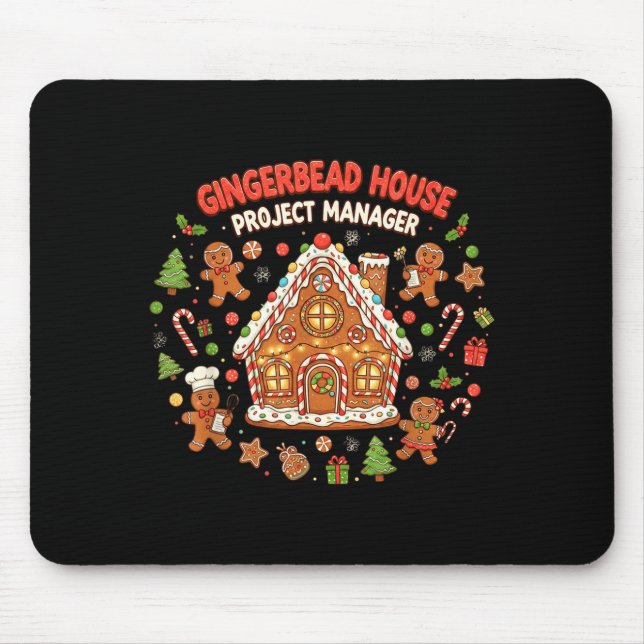 Mousepad Gingerbread House Project Manager Cookie Baking Fu (Frente)