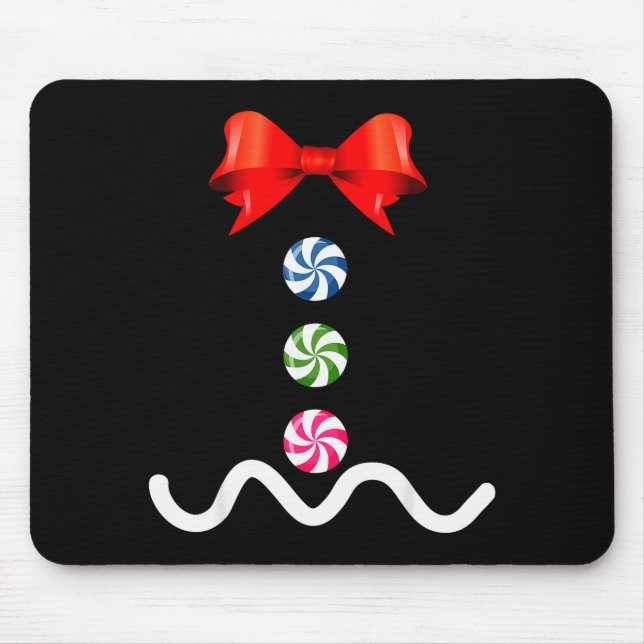 Mousepad Gingerbread Man Christmas Costume Cookie Baking  (Frente)