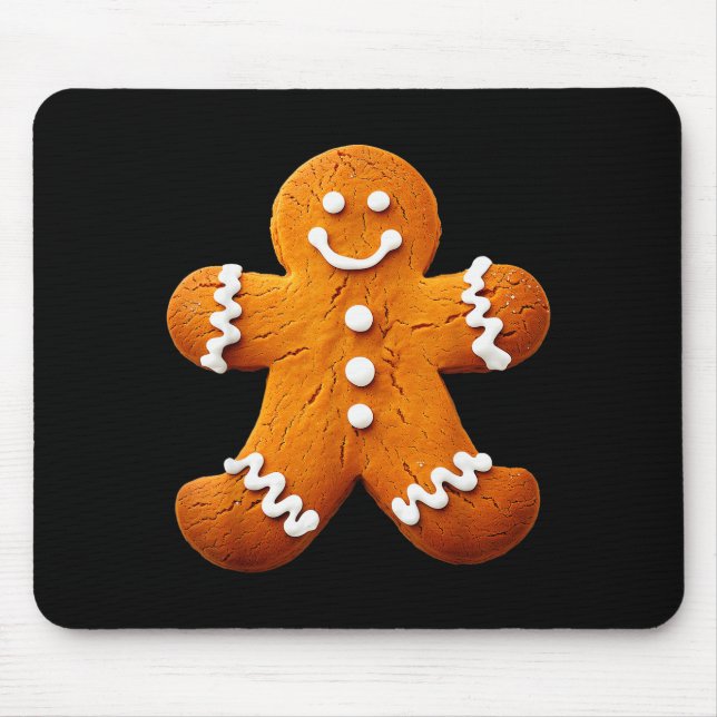 Mousepad Gingerbread Man Costume Funny Halloween Christmas  (Frente)