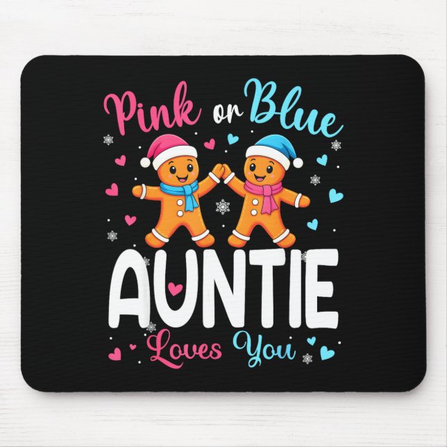 Mousepad Gingerbread Nk Or Blue Auntie Loves You Christmas  (Frente)