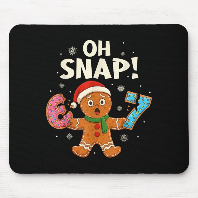 Mousepad Gingerbread Six Seven 67 Bruh 6 7 Christmas Girl B (Frente)