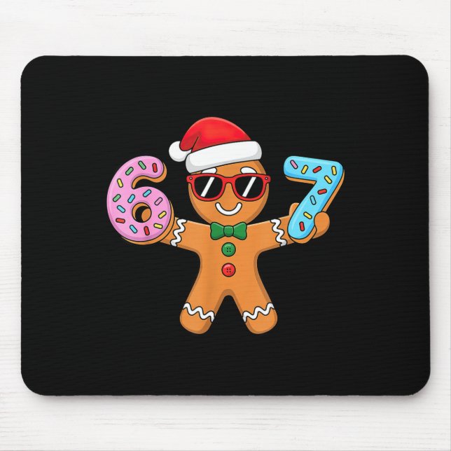Mousepad Gingerbread Six Seven 67 Ice Cream Drip Christmas  (Frente)