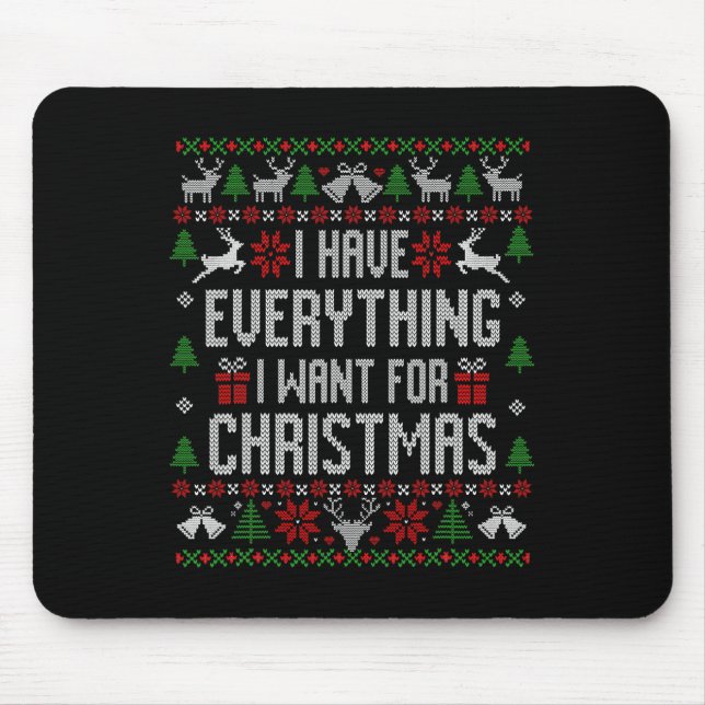 Mousepad Gingercake Man Bull Terrier Cão Vestidas de Natal (Frente)