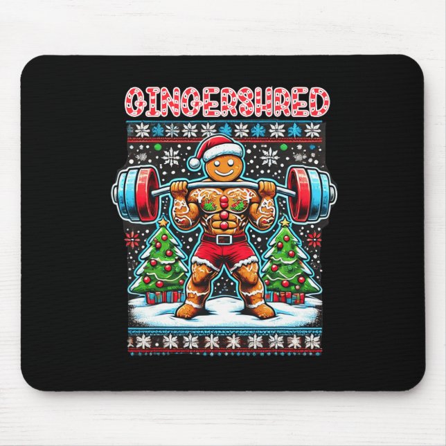 Mousepad Gingershred Funny Gingerbird Man Gym (Frente)
