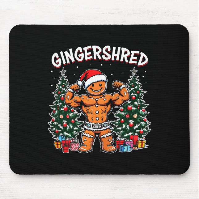 Mousepad Gingershred Funny Gingerbird Man Gym (Frente)