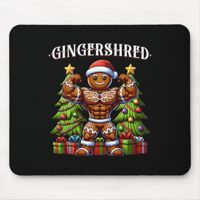 Mousepad Gingershred Funny Gingerbird Man Gym (Frente)