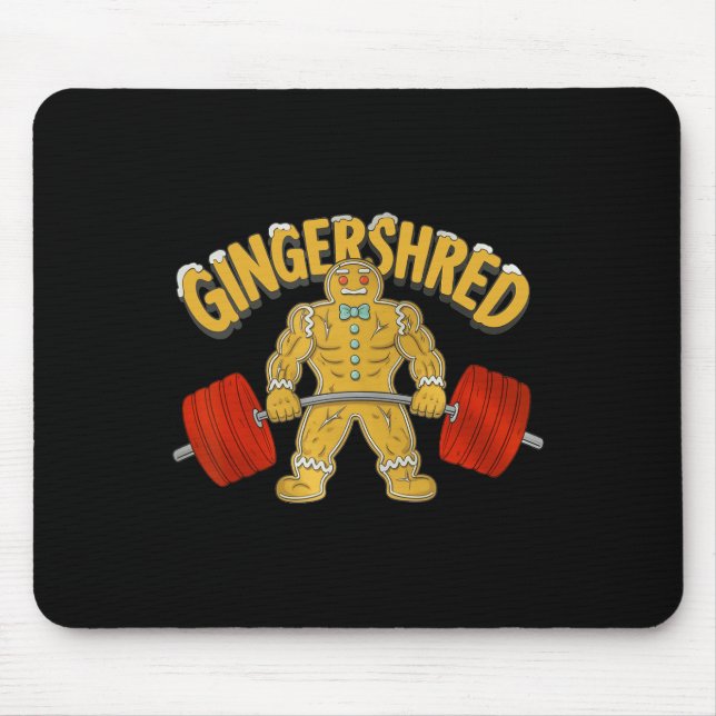 Mousepad Gingershred Funny Gingerbird Man Gym (Frente)
