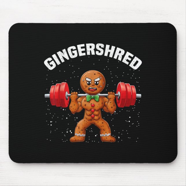 Mousepad Gingershred Funny Gingerbird Man Gym (Frente)