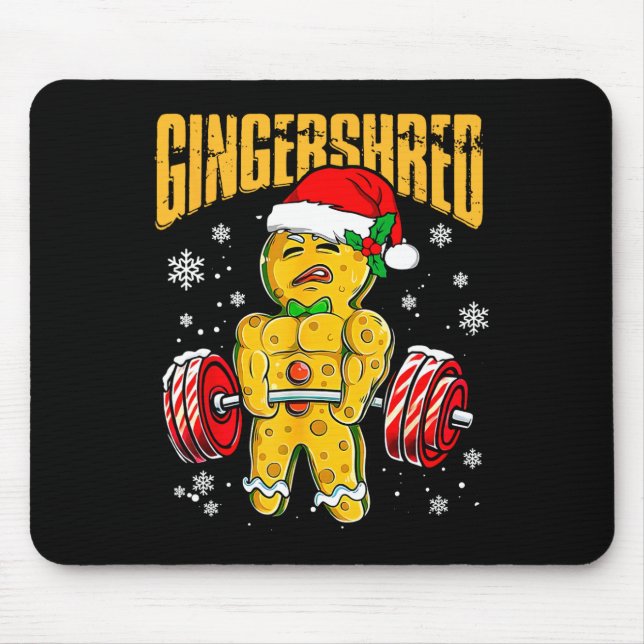 Mousepad Gingershred Funny Gingerbird Man Gym (Frente)