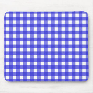 Mousepad Gingham azul-real