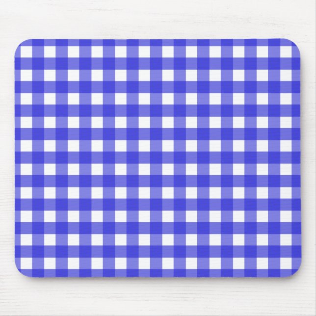 Mousepad Gingham azul-real (Frente)