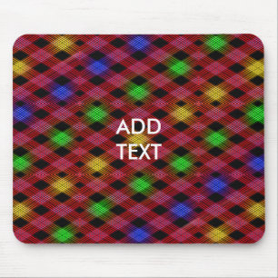 Mousepad Gingham Check Multicolor Pattern