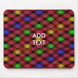 Mousepad Gingham Check Multicolor Pattern