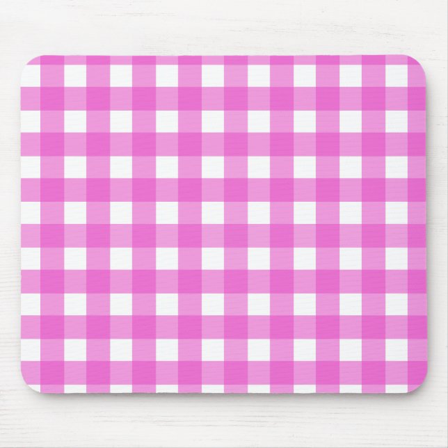 Mousepad Gingham rosa (Frente)
