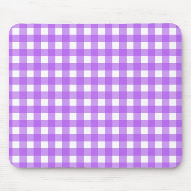 Mousepad Gingham roxo brilhante (Frente)
