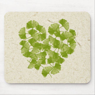 Mousepad Ginkgo Leaf Heart