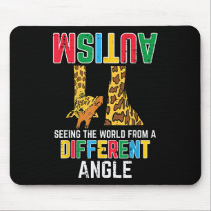Mousepad Girafa Autismo Vendo Ângulo Diferente do Mundo